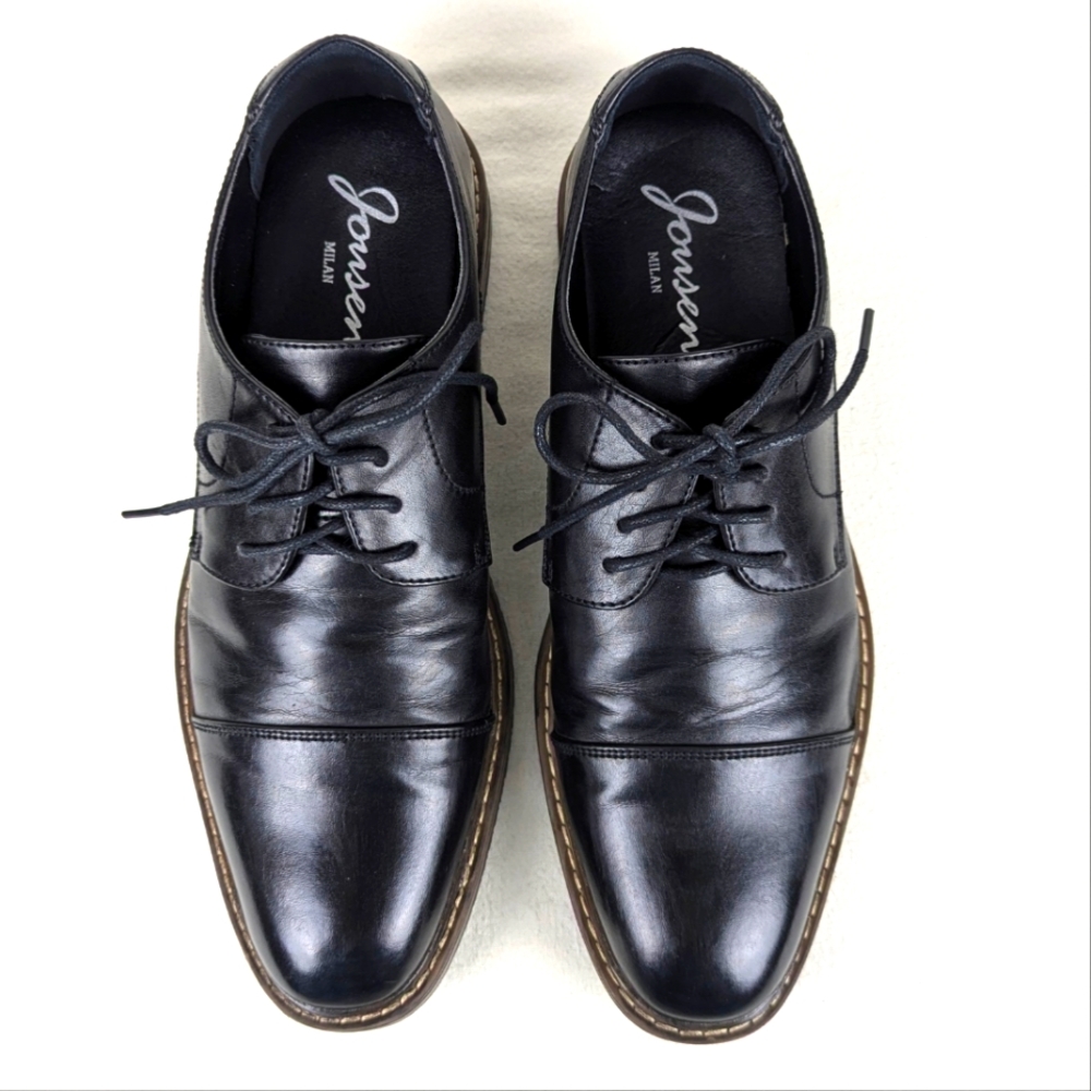 Jousen Milan Black Leather Men's Shoes Size 9